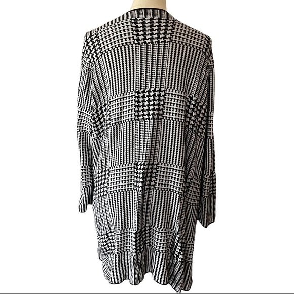 Joan Vass black white open front cardigan sweater - Picture 5 of 9